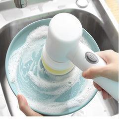 Electric Spin Scrubber With 5 Replaceable Brush Head Power_3