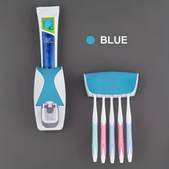 Wall Mounted Toothbrush Storage Rack with Toothpaste Squeezer_9