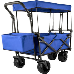 Folding Wagon Cart with Adjustable Handle Bar and Removable Canopy_6