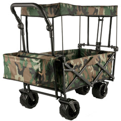 Folding Wagon Cart with Adjustable Handle Bar and Removable Canopy_7