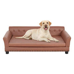 Waterproof Sofa Dog Bed Cat Couch Chair Pet Bed with Removable Cushion_0