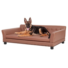 Waterproof Sofa Dog Bed Cat Couch Chair Pet Bed with Removable Cushion_1