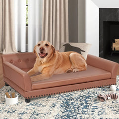 Waterproof Sofa Dog Bed Cat Couch Chair Pet Bed with Removable Cushion_6