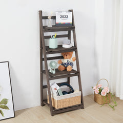 4 Tier Plant Stand Flower Display Stand Folding Wooden Ladder Storage Rack_4