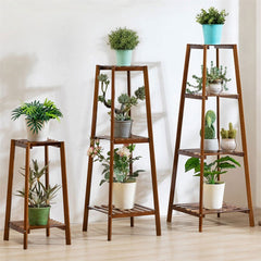 Tall Plant Stand Bamboo Planter Flower Holder Display Rack Home Storage Shelf_3