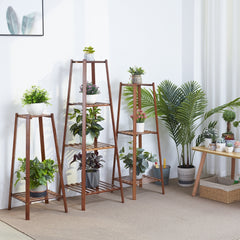 Tall Plant Stand Bamboo Planter Flower Holder Display Rack Home Storage Shelf_2