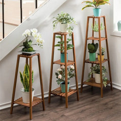 Tall Plant Stand Bamboo Planter Flower Holder Display Rack Home Storage Shelf_5