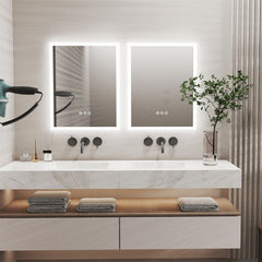 Backlit Rectangle Bathroom Mirror with Touch Control_1