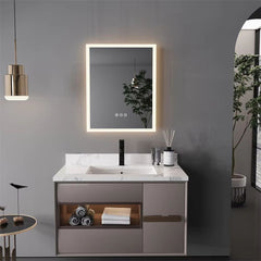 Backlit Rectangle Bathroom Mirror with Touch Control_3