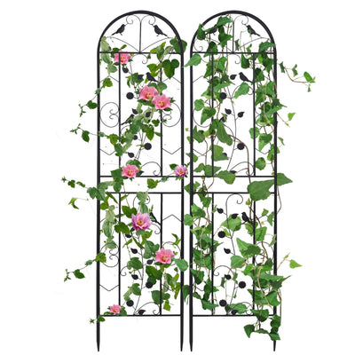 2 Pack Garden Trellis for Climbing Plants Potted Vines Vegetables Flowers Patio_0