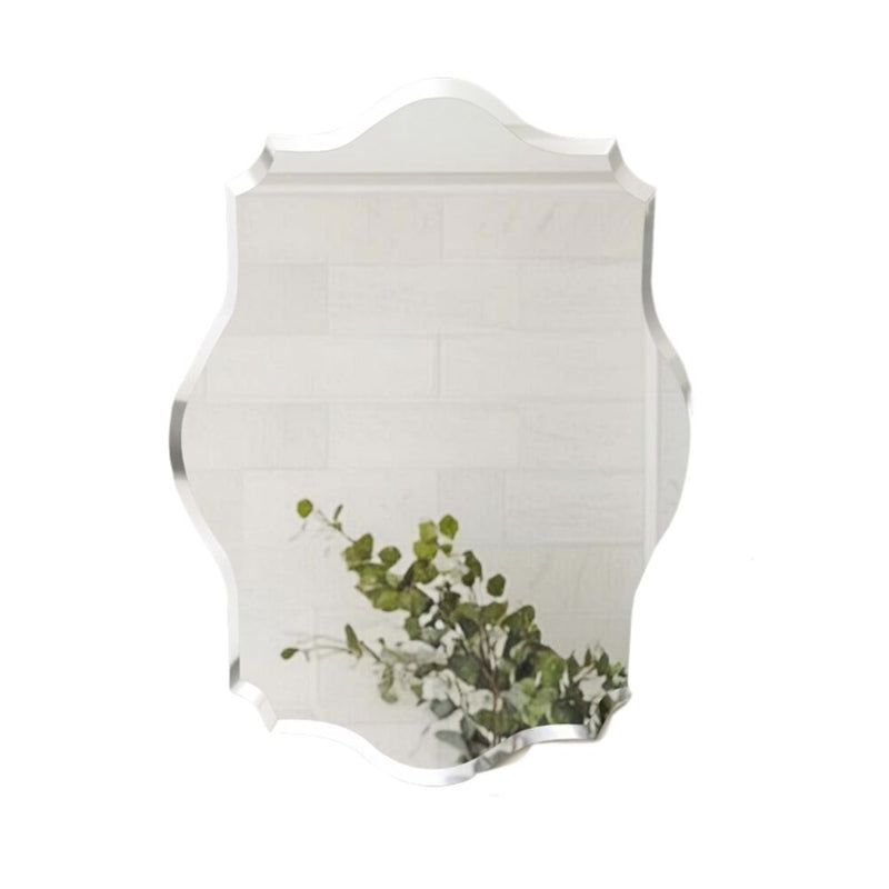 Asymmetrical Frameless Wall Mirror with Beveled Edge_0