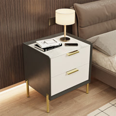 Modern White Nightstand with Storage Drawers_0