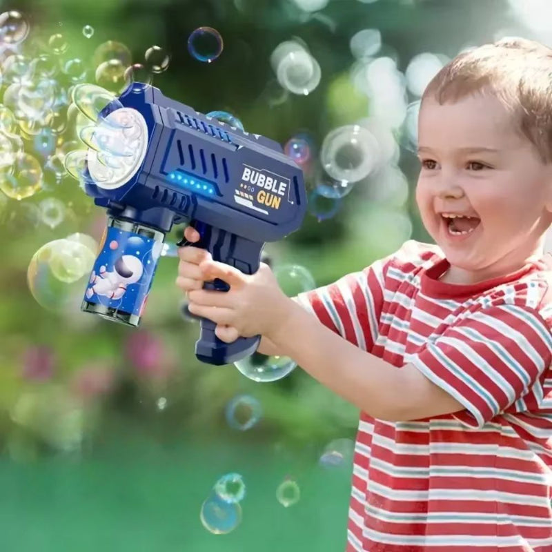 Kids Electric Bubble Gun with 10-Hole Handheld Design_0