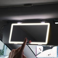 Car Interior Mirrors Sun Visor Plate LED HD Makeup Mirror_0