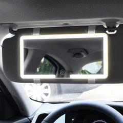 Car Interior Mirrors Sun Visor Plate LED HD Makeup Mirror_2