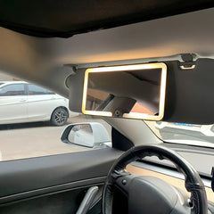 Car Interior Mirrors Sun Visor Plate LED HD Makeup Mirror_3