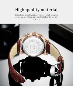 Mens Watches LIGE Top Brand Luxury New Fashion Leather Casual Quartz Watch Man Sport Waterproof Clock Watch Montre Homme+Box