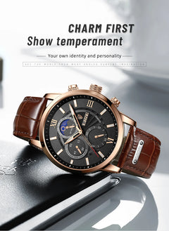 Mens Watches LIGE Top Brand Luxury New Fashion Leather Casual Quartz Watch Man Sport Waterproof Clock Watch Montre Homme+Box