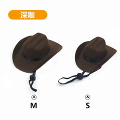 British Pet Dog Hat Star Cowboy Hat Pet Supplies Adjustable Dog Costume Top Hat Headwear Dogs Caps Pet Sun Hats for Cats