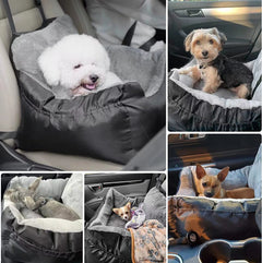 Pet Car Seat for Large Medium Dogs Washable Dog Booster Pet Car Seat Detachable Dog Bed for Car Back Seat Pet Travel Carrier Bed