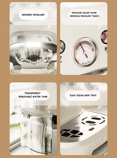 Foshan Home Appliances Cafe Machine Expresso Coffee 3 in 1 Machine Coffee Machine Maker with Milk Dispenser