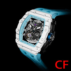 TSAR BOMBA Mens Automatic Watch MIYOTA Movement Skeleton Tonneau Waterproof Wristwatch Luxury Clock Mechanical Watch for Men