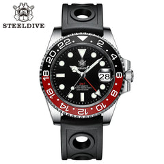 NH34 Movement New In 2023 Four Hands GMT STEELDIVE 41MM SD1993 Super Luminous 300M Waterproof Mens Dive Watch Reloj Ceramic Bzl