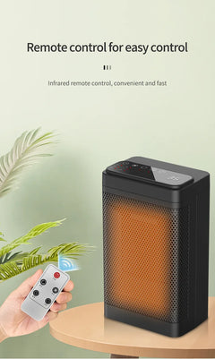 New Electric Heater, Remote Control Touch Screen, Electric Heater, Household Desk Type Shaking Head Heater, PTC Heater