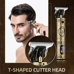 KIKIDO 4in1 Hair Trimmer Professional Hair Clipper Rechargeable Haircut Machine Electric Barber Digital Display Trimmer for Men