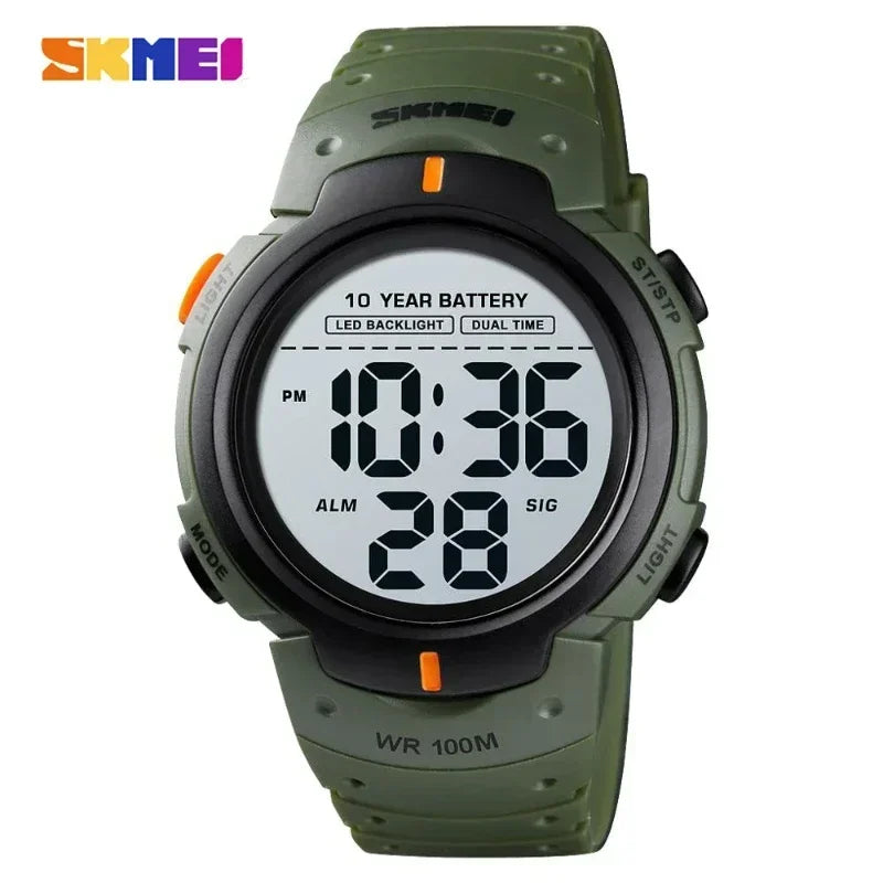 SKMEI Military Sports Digital Watch for Men Electronics Stopwatch100M Waterproof Wristwatches Mens Clock 1068 Reloj Hombre 1560