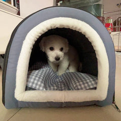 Pet Dog House Soft Cozy Pet Sleeping Bed for Small Medium Dogs Cats Foldable Removable Puppy Nest Portable Kennel Pet Supplies