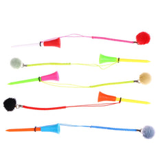 1Pc Golf Rubber Tees With Imitation Mink Fur Plush Balls&Handmade Rope Prevent Loss Different Colors Golf Ball Holder