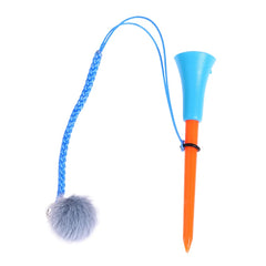 1Pc Golf Rubber Tees With Imitation Mink Fur Plush Balls&Handmade Rope Prevent Loss Different Colors Golf Ball Holder