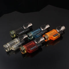 Visible Gas Blue Flame Torch Turbo Lighter Spray Gun Electronic Lighter  Gas Lighter 1300C Butane Cigar Lighters Gadgets for Men