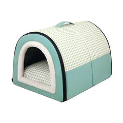 Pet Dog House Soft Cozy Pet Sleeping Bed for Small Medium Dogs Cats Foldable Removable Puppy Nest Portable Kennel Pet Supplies