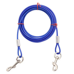 Dog Tie Out Cable Galvanized Steel Wire Pet Leash with PVC Coating Chew Proof Lead for Large Dogs Pets Dog Yard Camping Outdoors