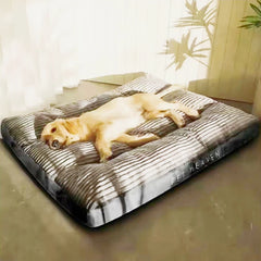 Large Dog Bed Soft Thicken Corduroy Pet Sleeping Mat Non-slip Oversize Pet Kennel Detachable Cats Dogs Sofa Pet Supplies