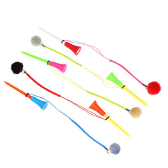 1Pc Golf Rubber Tees With Imitation Mink Fur Plush Balls&Handmade Rope Prevent Loss Different Colors Golf Ball Holder