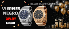 SAPPHERO Rose gold Men's Watches Luxury Brands Stainless Steel Watches For Men Waterproof Quartz Wristwatch Men's Gift Clock