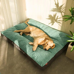 Large Dog Bed Soft Thicken Corduroy Pet Sleeping Mat Non-slip Oversize Pet Kennel Detachable Cats Dogs Sofa Pet Supplies