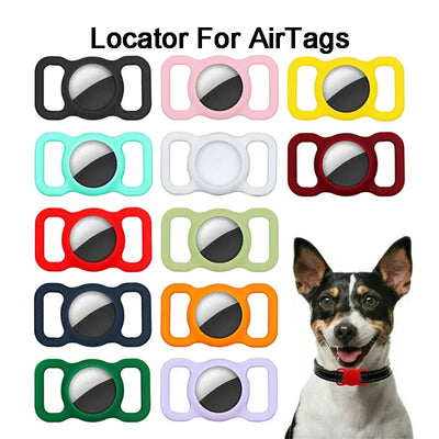 1PCS For Apple Airtag Case Dog Cat Collar GPS Finder Colorful Luminous Protective Silicone Case For Apple Air Tag Tracker Holder