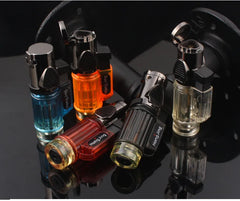 Visible Gas Blue Flame Torch Turbo Lighter Spray Gun Electronic Lighter  Gas Lighter 1300C Butane Cigar Lighters Gadgets for Men