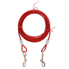 Dog Tie Out Cable Galvanized Steel Wire Pet Leash with PVC Coating Chew Proof Lead for Large Dogs Pets Dog Yard Camping Outdoors