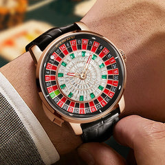 PINDU Design New NH35A Mechanical Watches Men Push Button Turn Russian Roulette Game Sapphire Mirror Diamond Dial Men's Watch