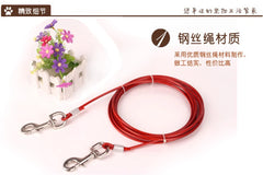 Dog Tie Out Cable Galvanized Steel Wire Pet Leash with PVC Coating Chew Proof Lead for Large Dogs Pets Dog Yard Camping Outdoors