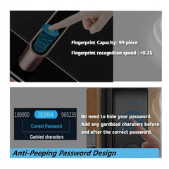 BBDHOME Fingerprint Locks Finger Touch Screen Electronic Handle Home Locker Apartment TTlock Smart Front Office Door Lock