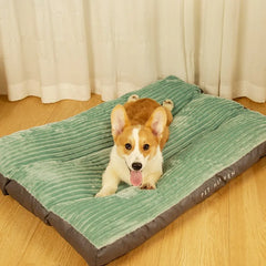 Large Dog Bed Soft Thicken Corduroy Pet Sleeping Mat Non-slip Oversize Pet Kennel Detachable Cats Dogs Sofa Pet Supplies