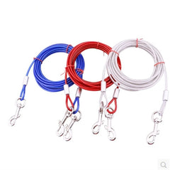 Dog Tie Out Cable Galvanized Steel Wire Pet Leash with PVC Coating Chew Proof Lead for Large Dogs Pets Dog Yard Camping Outdoors