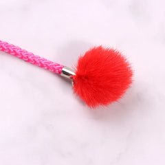 1Pc Golf Rubber Tees With Imitation Mink Fur Plush Balls&Handmade Rope Prevent Loss Different Colors Golf Ball Holder