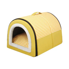 Pet Dog House Soft Cozy Pet Sleeping Bed for Small Medium Dogs Cats Foldable Removable Puppy Nest Portable Kennel Pet Supplies